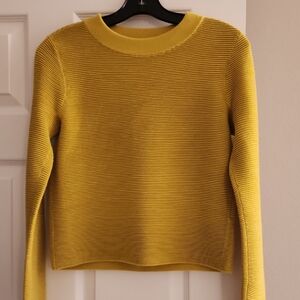 Club Monaco Lime-Green Ribbed Wool Blend Sweater